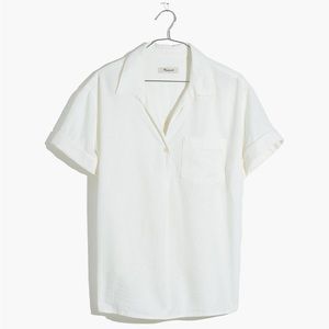 Madewell Linen-Blend Swenson Popover Shirt